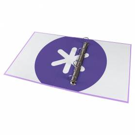 Carpeta 4 anillas 40 mm mixtas liderpapel antartik a4 forrada color lavanda