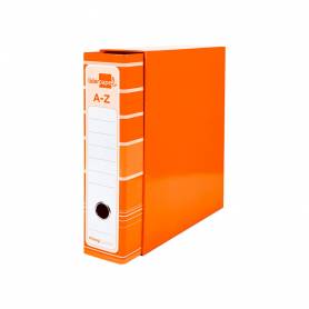 Archivador de palanca liderpap el a4 filing system forrado sin rado lomo 80mm naranja con caja y compresor metalico