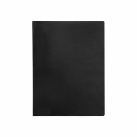 Carpeta liderpapel escaparate 40 fundas pvc folio negro