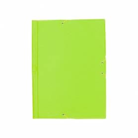 Carpeta liderpapel gomas plastico folio solapas color verde pistacho