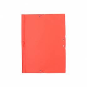 Carpeta liderpapel gomas plastico folio solapas color rojo