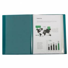 Carpeta liderpapel personaliza 31763 80 fundas polipropileno din a4 verde lomo personalizable