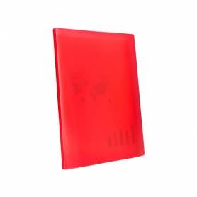 Carpeta liderpapel escaparate 47480 10 fundas polipropileno din a4 rojo translucido