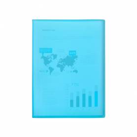 Carpeta liderpapel escaparate 47052 40 fundas polipropileno din a4 azul translucido