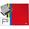 Carpeta liderpapel gomas folio 3 solapas carton plastificado colores surtidos - CG57