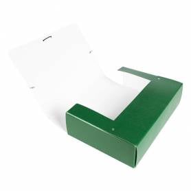 Carpeta proyectos liderpapel folio lomo 90mm carton gofrado verde