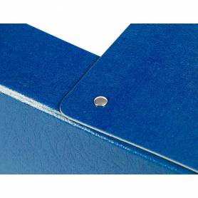 Carpeta proyectos liderpapel folio lomo 90mm carton gofrado azul