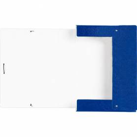 Carpeta proyectos liderpapel folio lomo 70mm carton gofrado azul