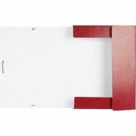 Carpeta proyectos liderpapel folio lomo 50mm carton gofrado roja