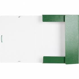 Carpeta proyectos liderpapel folio lomo 50mm carton gofrado verde