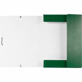 Carpeta proyectos liderpapel folio lomo 30mm carton gofrado verde