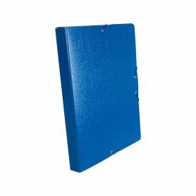 Carpeta proyectos liderpapel folio lomo 30mm carton gofrado azul