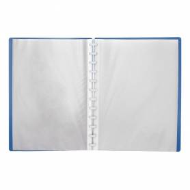 Carpeta liderpapel din a4 con 20 fundas intercambiables color azul