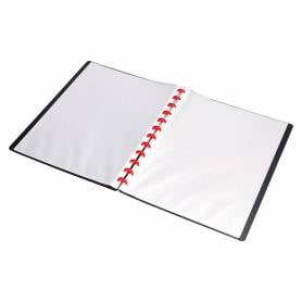 Carpeta liderpapel din a4 con 20 fundas intercambiables color negro