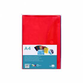 Carpeta liderpapel dossier a4 cierre de velcro colores surtidos pack 10+2 gratis