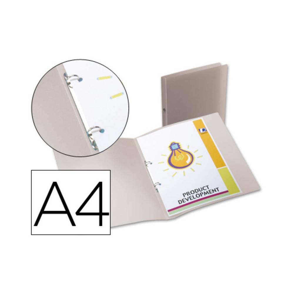 Carpeta liderpapel 2 anillas redondas mini 15 mm 49074 polipropileno din a4 transparente