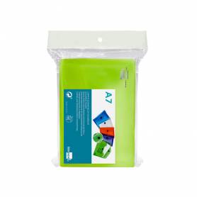 Carpeta liderpapel dossier broche 44223 polipropileno din a7 verde translucido