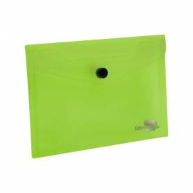 Carpeta liderpapel dossier broche 44223 polipropileno din a7 verde translucido