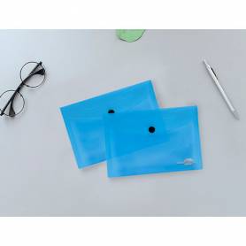 Carpeta liderpapel dossier broche 44222 polipropileno din a7 azul translucido