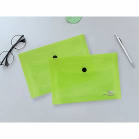 Carpeta liderpapel dossier broche 44233 polipropileno din a6 verde translucido