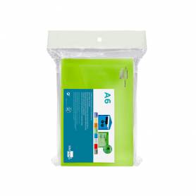 Carpeta liderpapel dossier broche 44233 polipropileno din a6 verde translucido