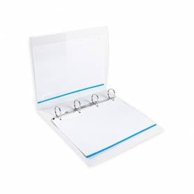 Carpeta canguro 4 anillas mixtas 40mm liderpapel a4 plastico blanca