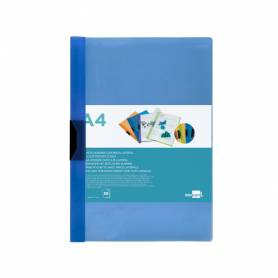 Carpeta liderpapel dossier pinza lateral 45302 polipropileno din a4 azul 30 hojas pinza deslizante