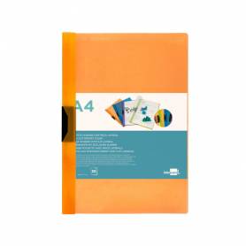 Carpeta liderpapel dossier pinza lateral 45301 polipropileno din a4 naranja 30 hojas pinza deslizante