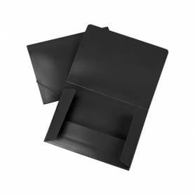 Carpeta liderpapel gomas solapas 34945 polipropileno din a5 negra opaco