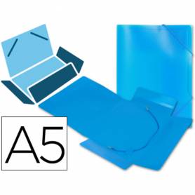 Carpeta liderpapel gomas solapas 34972 polipropileno din a5 azul