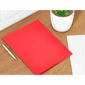 Subcarpeta liderpapel folio rojo intenso 180g/m2