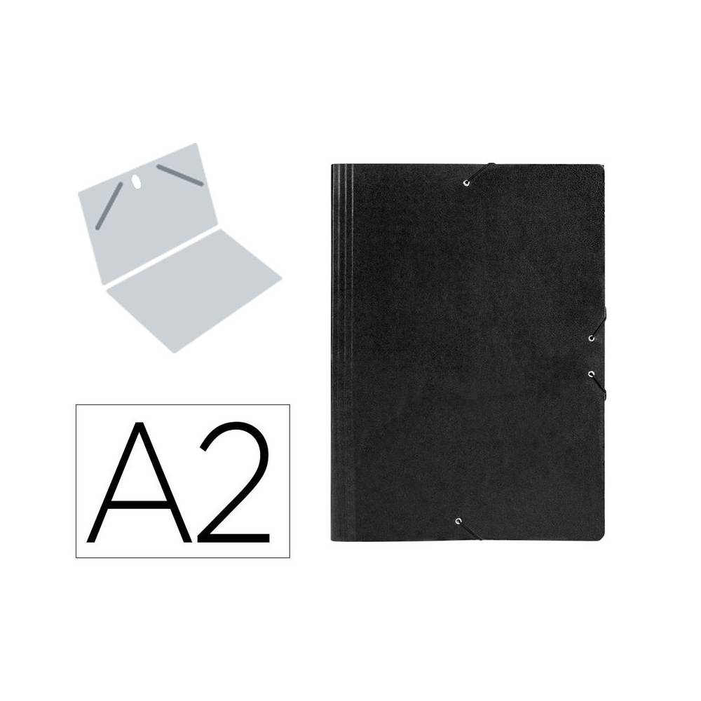 Carpeta planos liderpapel a2 carton gofrado n 12 negro