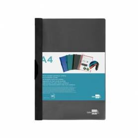 Carpeta liderpapel dossier pinza lateral 45325 polipropileno din a4 negro 60 hojas pinza deslizante