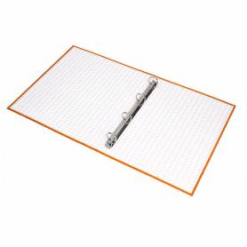 Carpeta de 4 anillas 25mm mixtas liderpapel folio carton forrado paper coat naranja