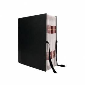 Carpeta fuelle liderpapel folio carton forrado negra