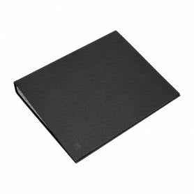 Carpeta de 4 anillas 40mm mixtas liderpapel folio carton forrado paper coat negra