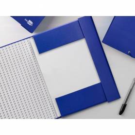 Carpeta proyectos liderpapel folio lomo 90mm carton forrado azul