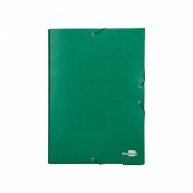 Carpeta proyectos liderpapel folio lomo 90mm carton forrado verde