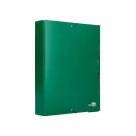 Carpeta proyectos liderpapel folio lomo 90mm carton forrado verde