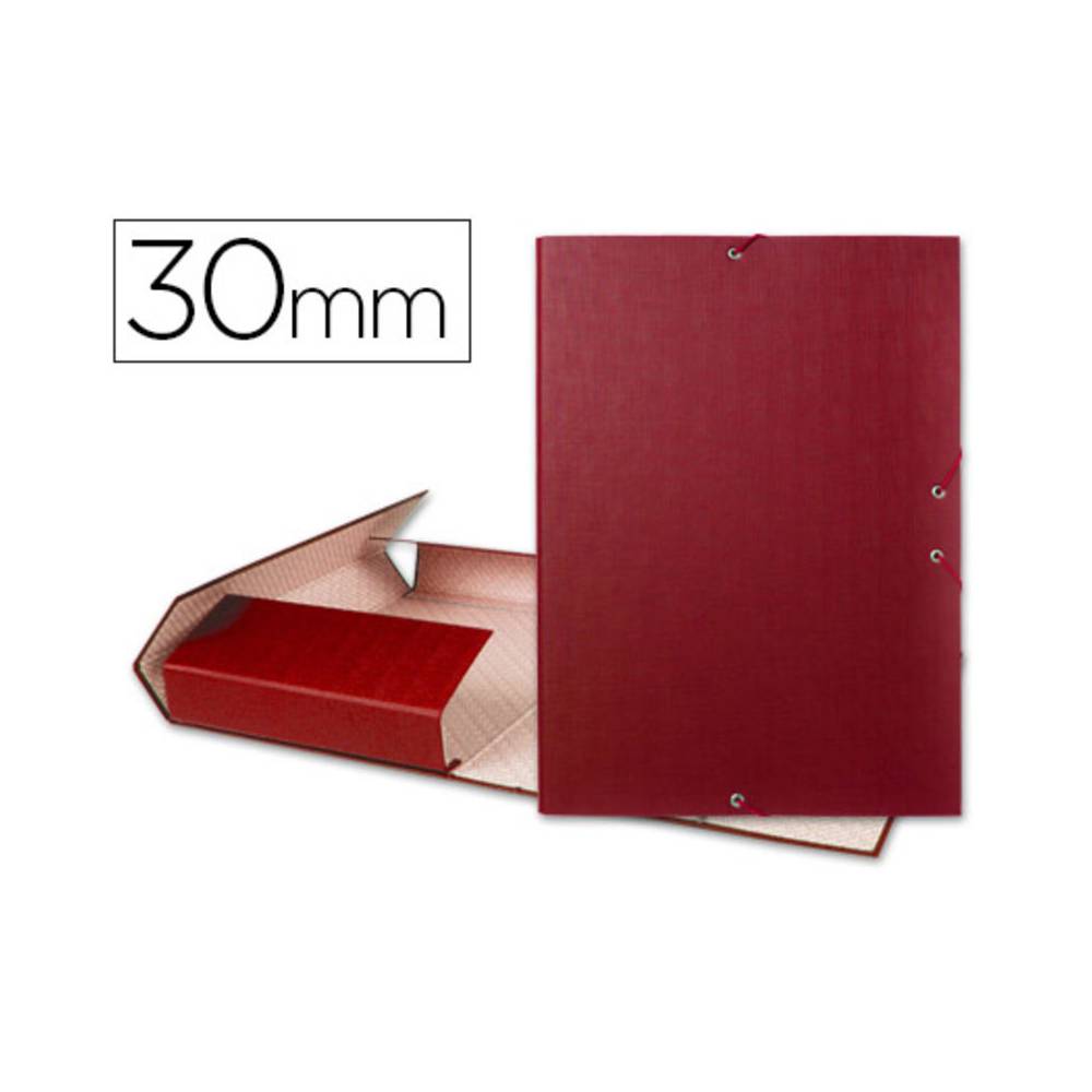 Carpeta proyectos liderpapel folio lomo 30mm carton forrado roja