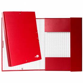 Carpeta proyectos liderpapel folio lomo 30mm carton forrado roja