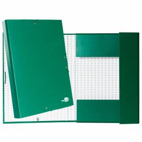 Carpeta proyectos liderpapel folio lomo 30mm carton forrado verde