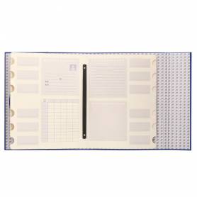 Carpeta clasificadora liderpapel 12 departamentos folio prolongado carton forrado azul