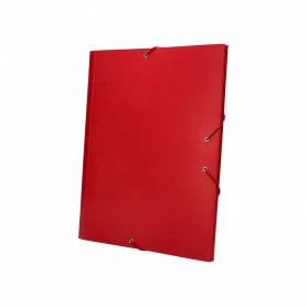 Carpeta clasificadora liderpapel 12 departamentos folio prolongado carton forrado roja