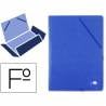 Carpeta liderpapel gomas folio 3 solapas carton prespan azul - CG21