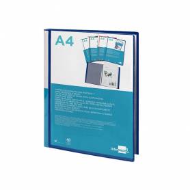 Carpeta liderpapel personaliza 37732 40 fundas canguro polipropileno din a4 azul portada y lomo personalizable