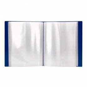 Carpeta liderpapel personaliza 37732 40 fundas canguro polipropileno din a4 azul portada y lomo personalizable