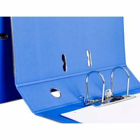 Archivador de palanca liderpapel folio documenta forrado pvc con rado lomo 75mm azul compresor metalico