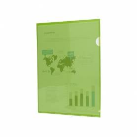 Carpeta liderpapel dossier uñero 44003 polipropileno din a4 verde 20 hojas