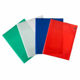 Carpeta liderpapel gomas solapas 34962 polipropileno din a4 azul translucido